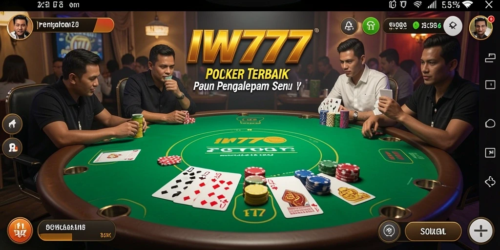 Gameplay poker menegangkan dan menyenangkan di IW777.